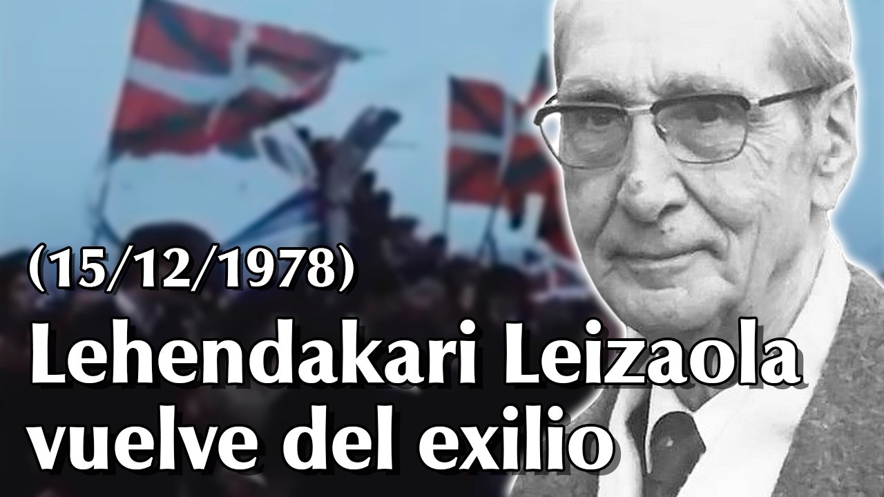 Lehendakari Leizaola vuelve del exilio (Sondika, 15/12/1978) | SECUENCIAS HISTÓRICAS