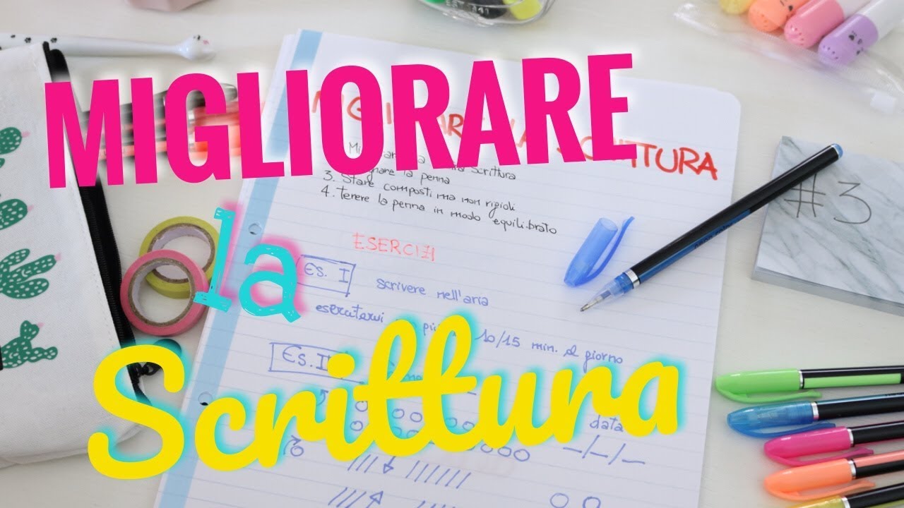 📕 ESERCIZI x SCRIVERE BENE✍COME MIGLIORARE LA SCRITTURA