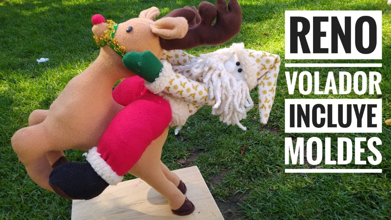 🔴Paso a paso Reno Volador con Moldes gratis/Flying reindeer🔴