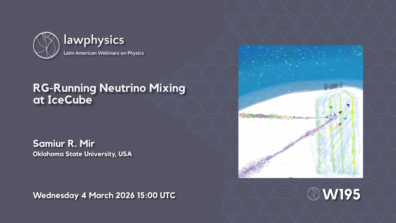 [W195] Samiur R. Mir: RG-Running Neutrino Mixing at IceCube