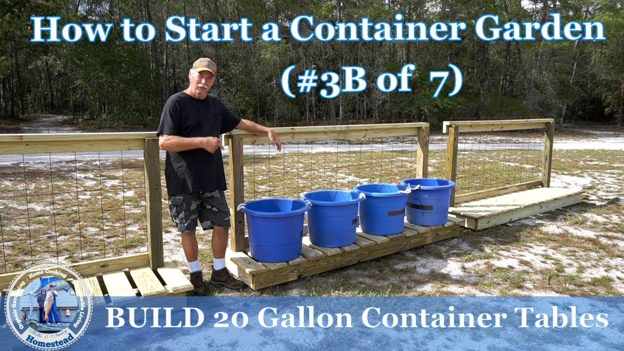 How to Start a Container Garden #3B BUILD 20 Gallon Potato Grow Table