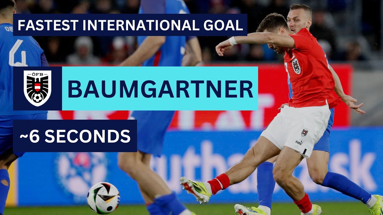 Fastest International Goal | Baumgartner | 6 Seconds
