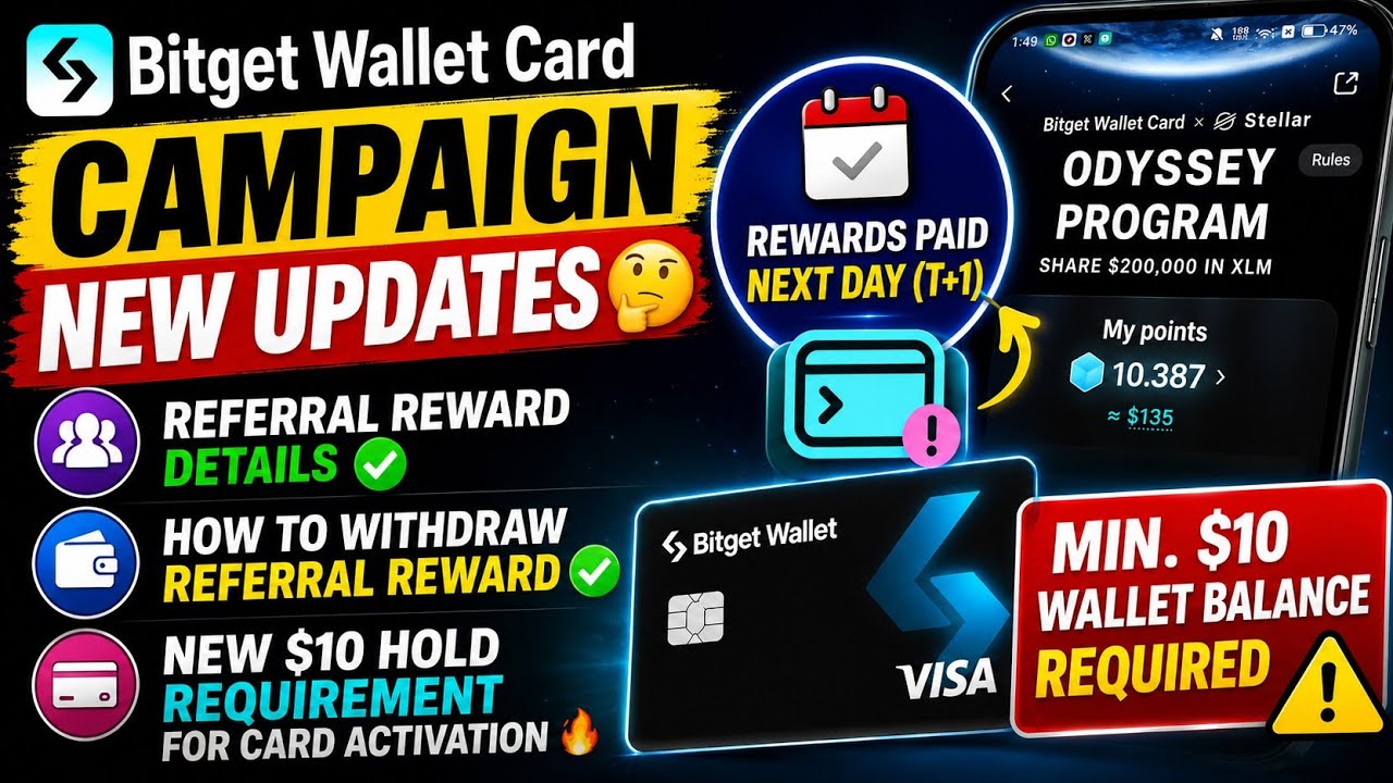 Bitget Wallet Card: новое обновление | Как вывести реферальные награды? + Новое требование о мини...
