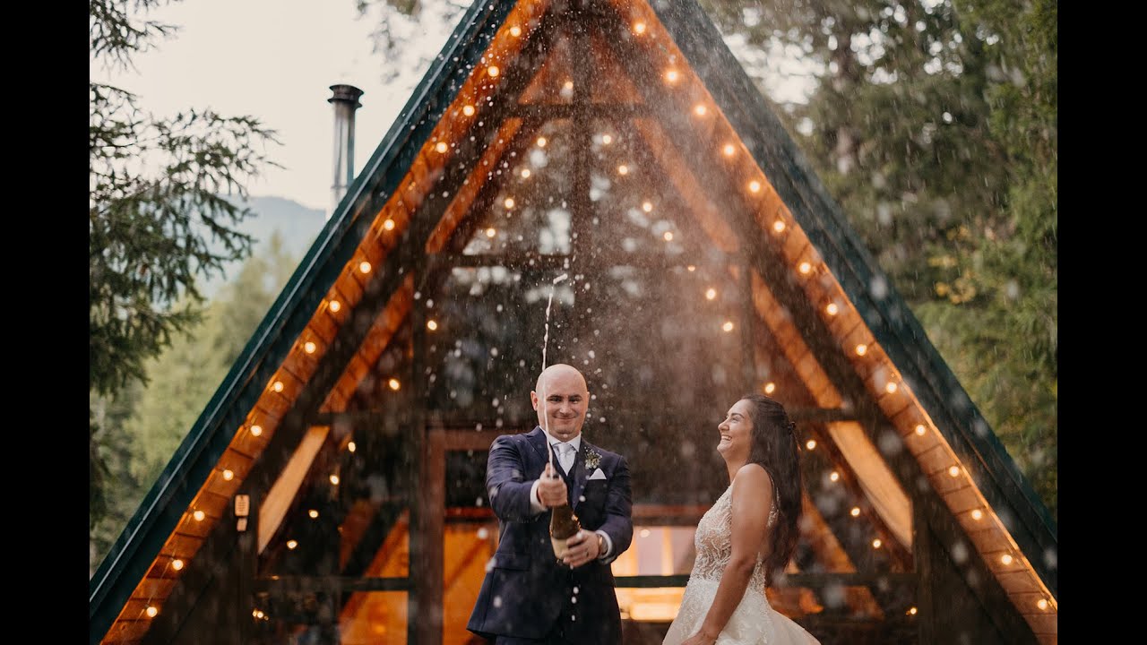 Mount Rainier Elopement at A Frame Cabin