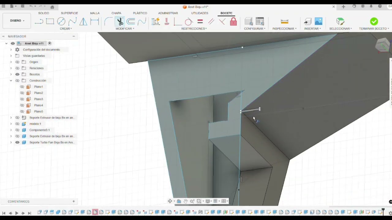 Diseñando con Fusión 360 (1) Operación Vaciado para ducto#fusion360 #3d #3dprinting #design 