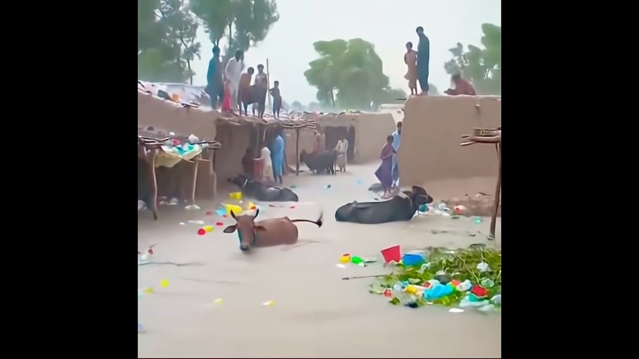 Food Distribution in the recently flooded village of Silaunja