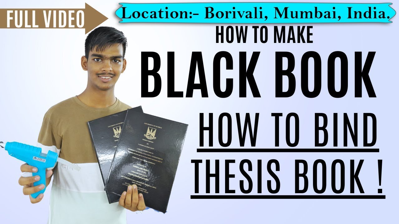 How to Bind Thesis Book | BLACK BOOKS BINDING & PRINT Black Book Full Video Borivali, Mumbai, India.