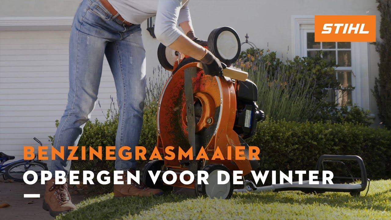 Opbergen voor de winter - STIHL Benzine grasmaaiers