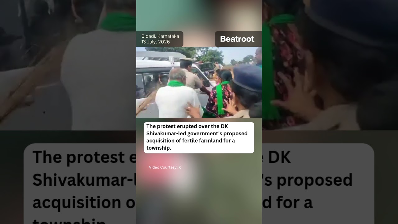 Women farmers allegedly assaulted Karnataka government survey officials with brooms #shorts