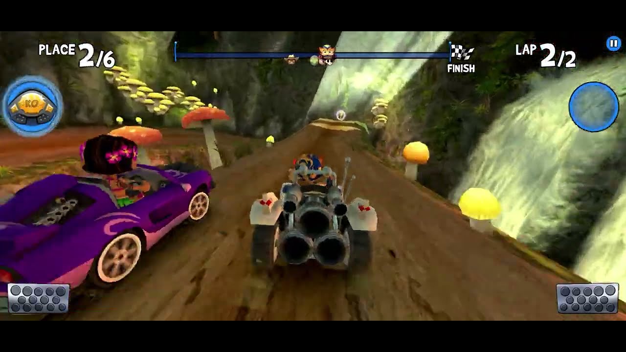 Typhoon Trophy Mushroom Grotto Race & Red Planet Follow The Leader Race Beach Buggy Racing BB Racing