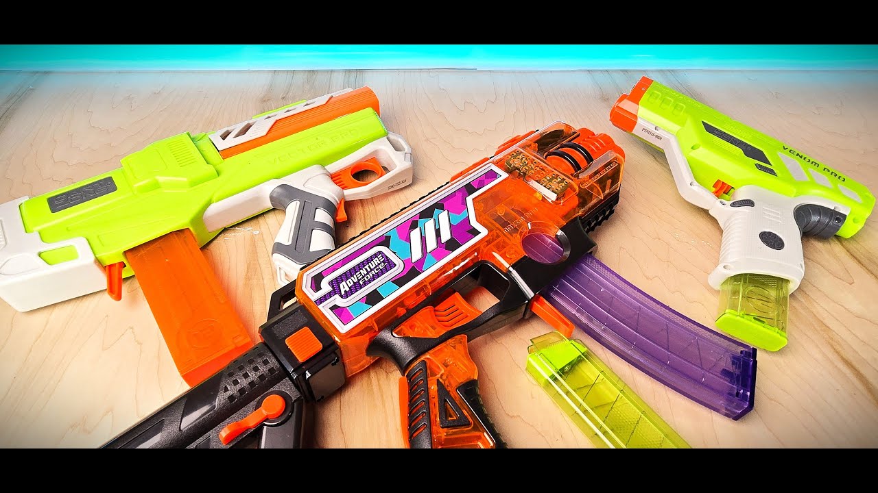 ADVENTURE FORCE PROBAMOS ESTAS PISTOLAS ELECTRONICAS DE DARDOS Y DISPARAN BIEN PERRON