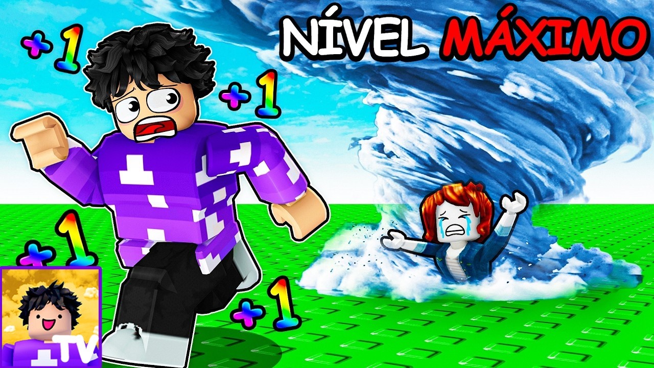 Roblox, mas a cada segundo +1 de poder de TORNADO
