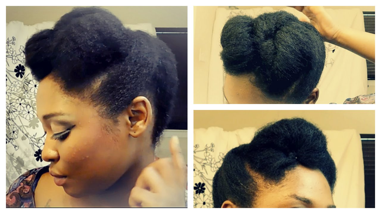 Quick and Easy Updo On Short To Medium Length 4b/4c Natural Hair In Under 10 minutes