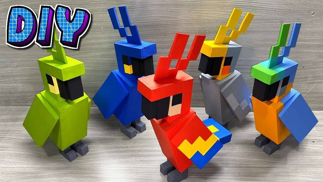 Como Fazer os Papagaios de Minecraft.