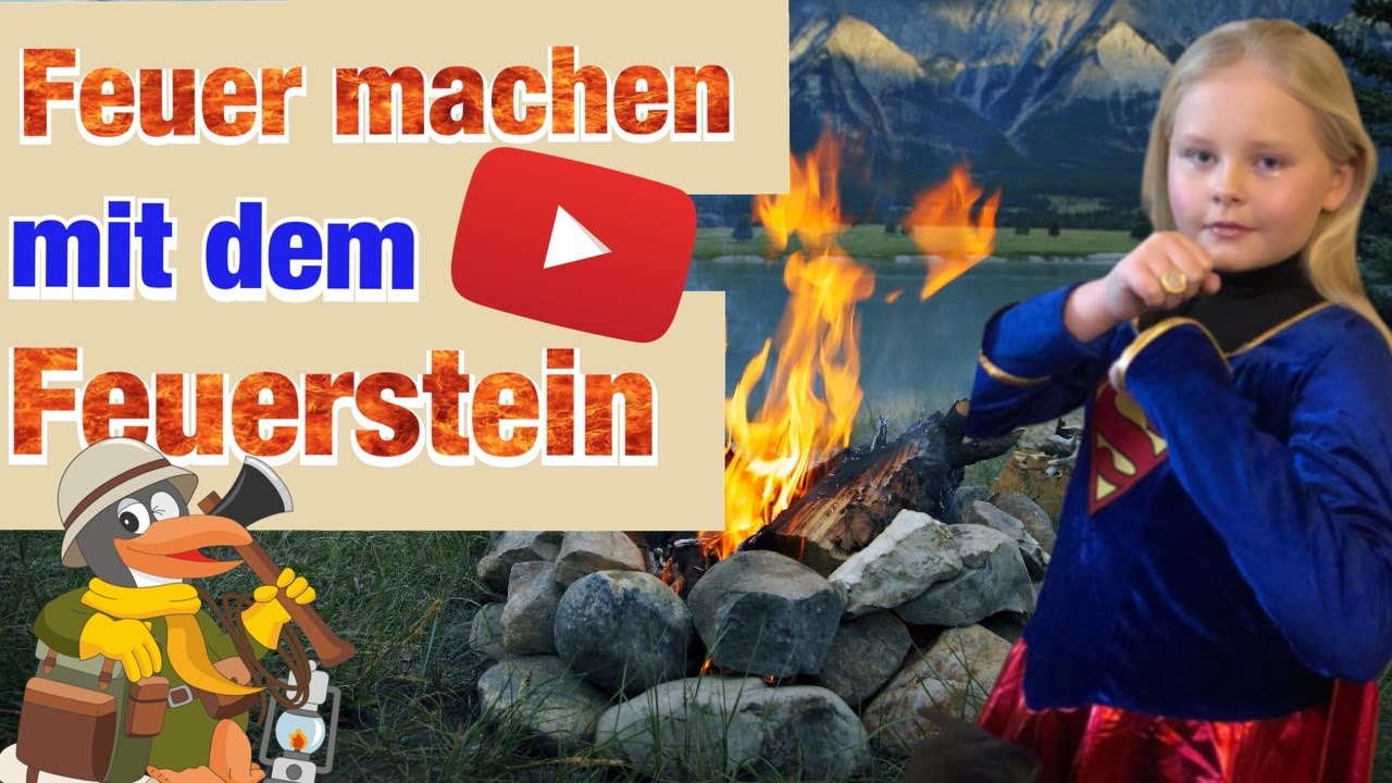 Feuerstein 🔥 Feuer machen mit dem Feuerstein ❤️