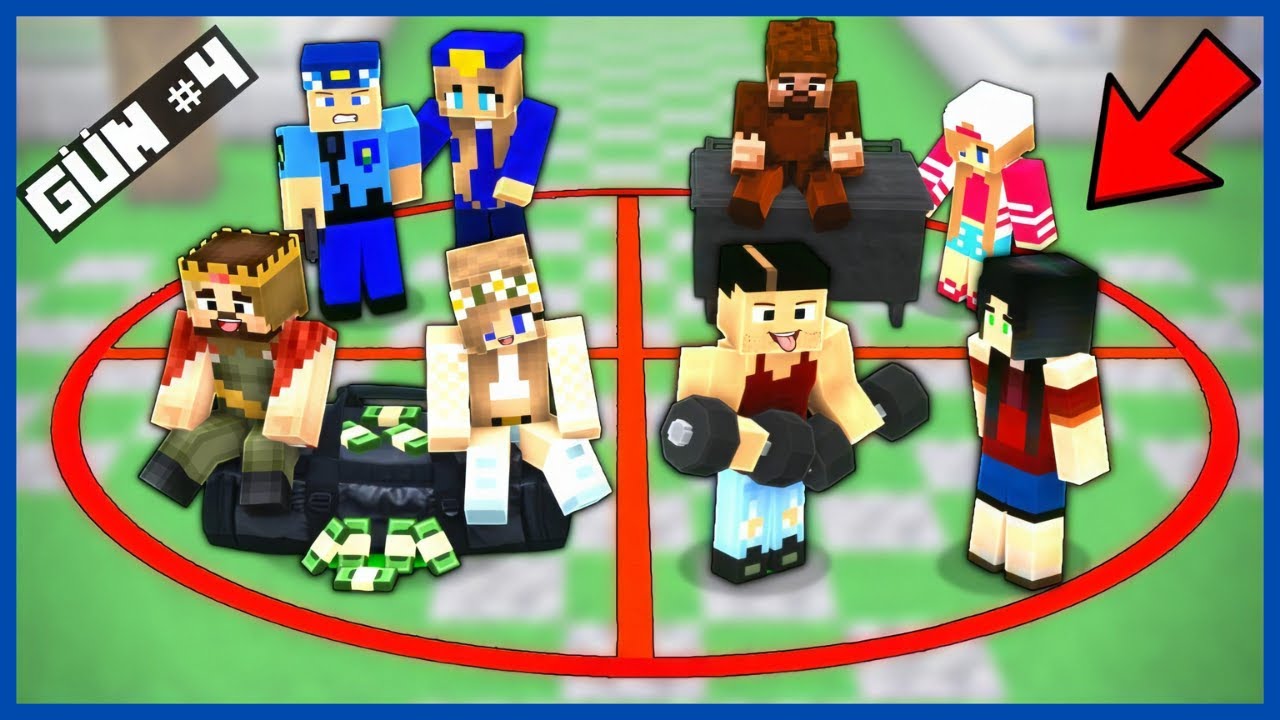 MİNECRAFT PARODİLERİ KARAKTERLERİ DAİRESİNDEN SON ÇIKAN KAZANIR 😱 - Minecraft
