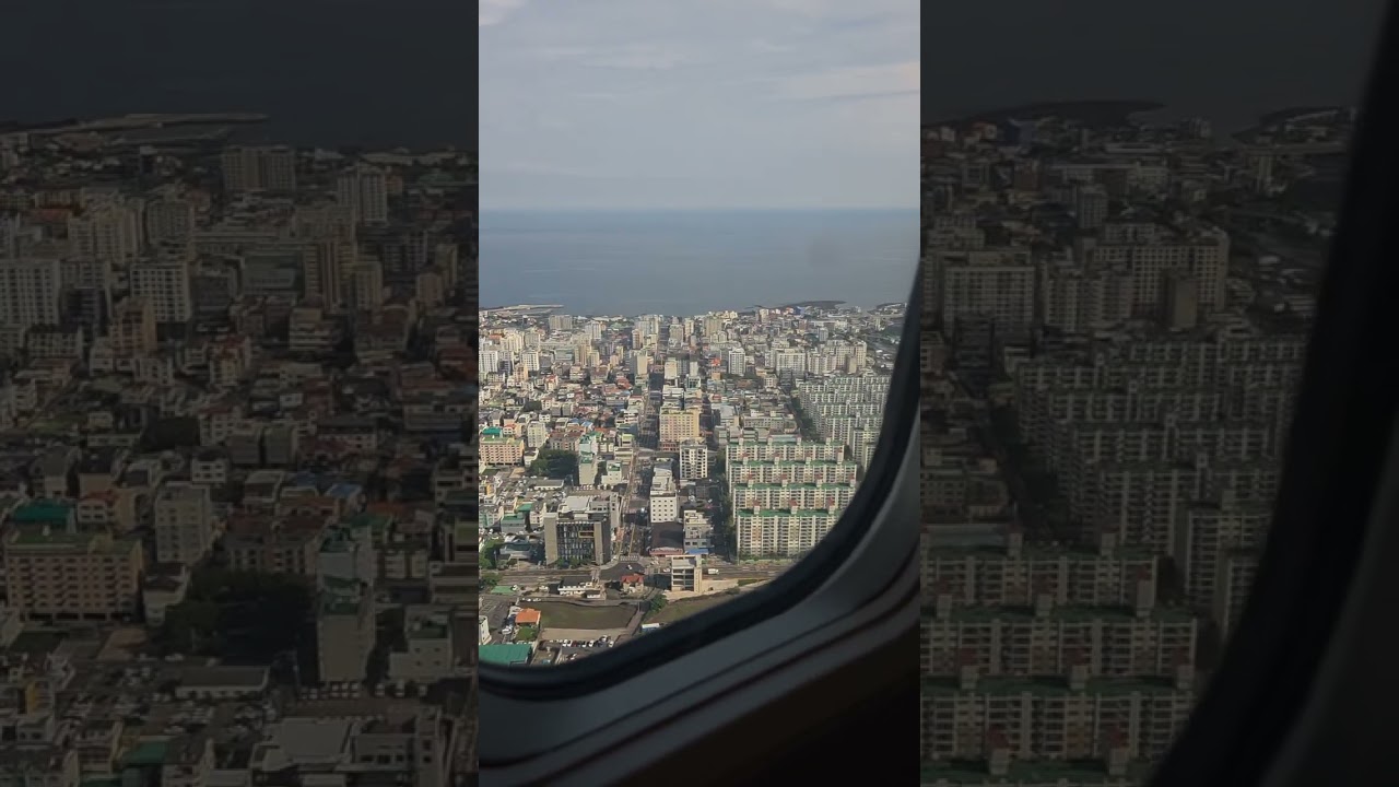 비행기안에서#4/하늘에서 제주도 풍경 바라보기/济州岛风景/在机内欣赏/济州岛 #koreatravel #korea #travel #jejuisland #airplane