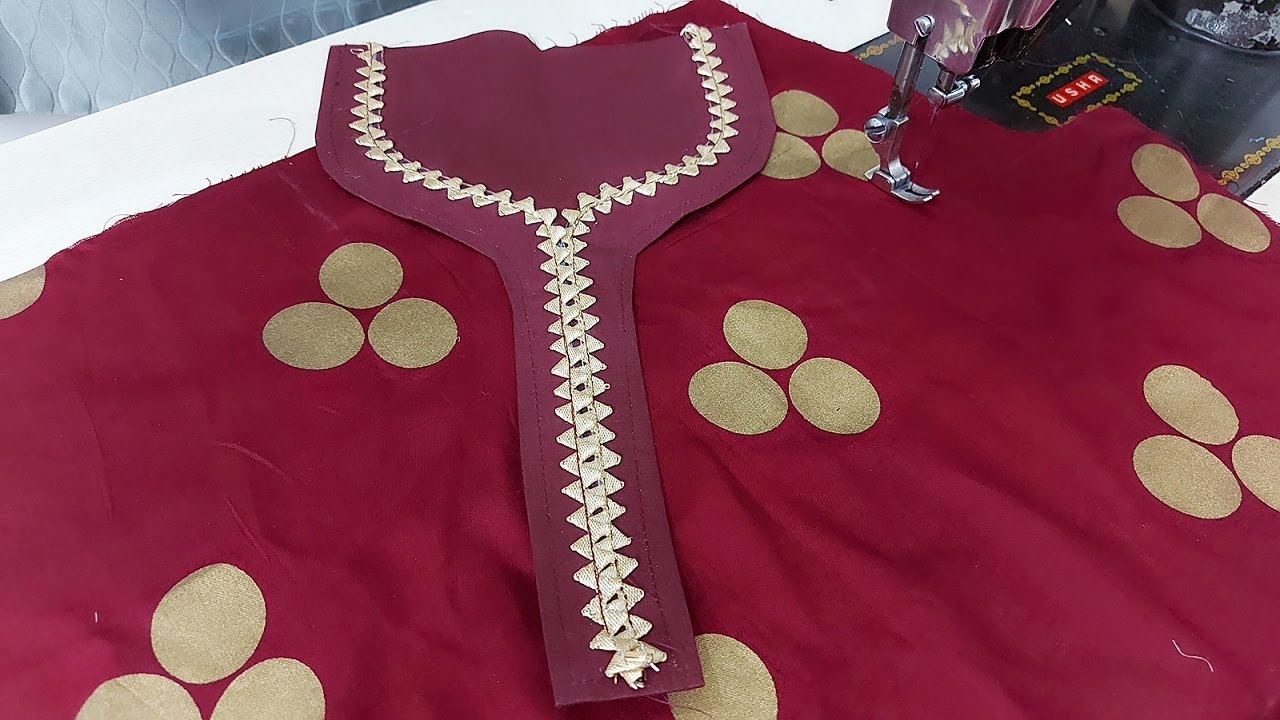 Gotta Patti Lace के साथ बनाएं खूबसूरत Party Wear Neck डिज़ाइन | Reet Sewing Crafts