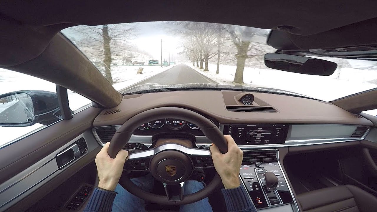 Porsche Panamera Turbo Sport Turismo POV Drive on Slippery Winding Roads!