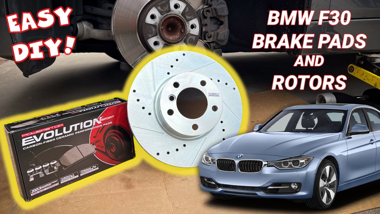 Простая замена передних колодок и роторов BMW 328i