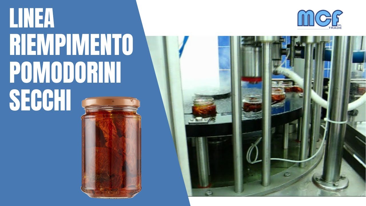 LINEA RIEMPIMENTO  POMODORINI SECCHI IN VASETTI DI VETRO
