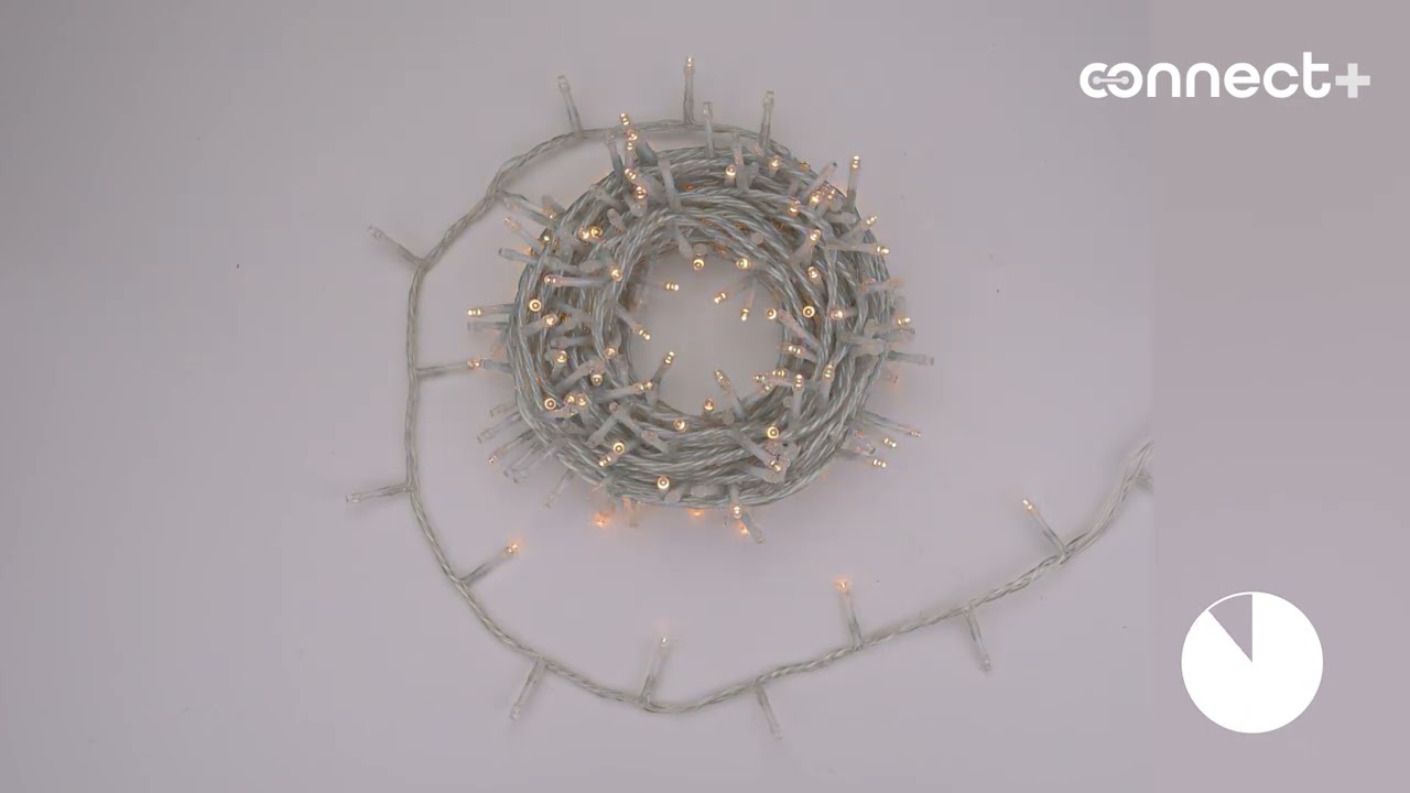 Guirnalda Connect+ 12 m, 240 led blanco c&aacute;lido, cable transparente, prolongable (Ref.LP78588)