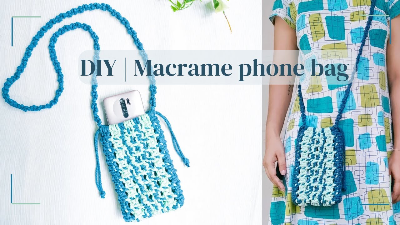 Macrame | Phone | Mobile Bag | macrame crossbody ~ sling bag | Macrame by Liza