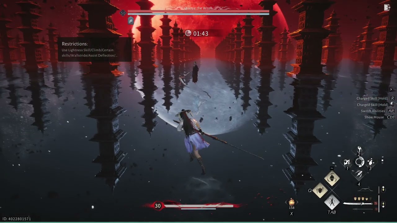 Where Winds Meet Qianye Hitless Abyss Trial Tank Default Build