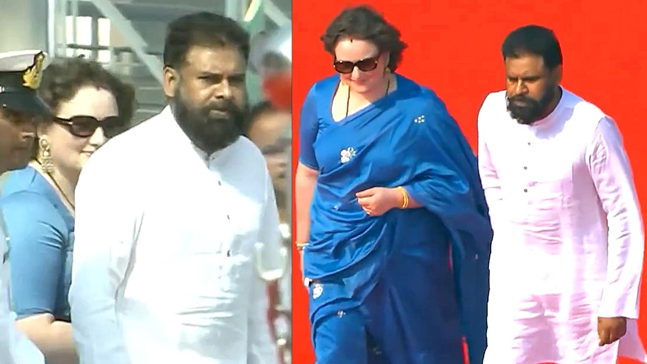 Pawan Kalyan and His Wife Anna Lezhneva Visuals | International Fleet Review In Vizag | News Buzz