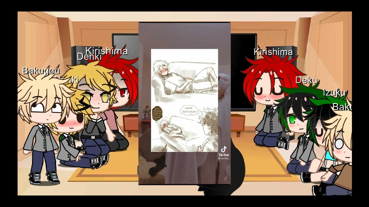 algunos perdonajes de bnha reaccionan a kirikami (leea descripción) bakudeku-kirikami