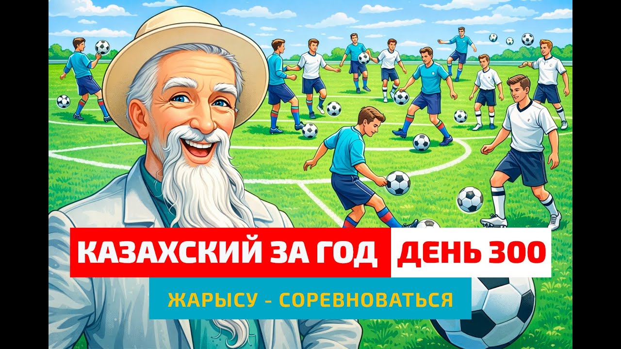 🤷‍♂️ День 300 — Моё отношение к соревнованиям | Глагол жарысу | Практикуем казахский язык