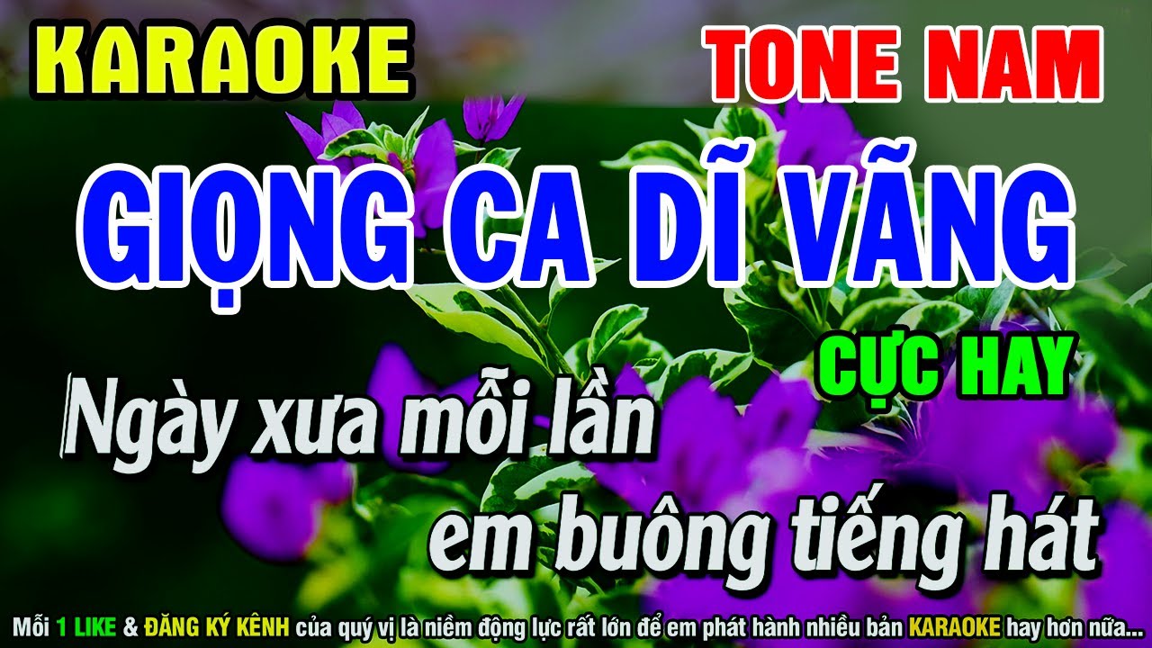 GIỌNG CA DĨ VÃNG Karaoke Tone Nam Beat Chuẩn Dễ Hát - Karaoke Organ Anh Quân