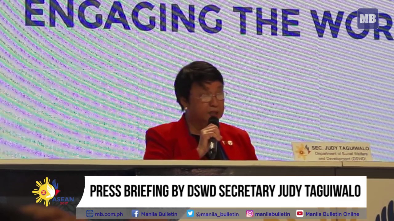 Press briefing by DSWD Secretary Judy Taguiwalo