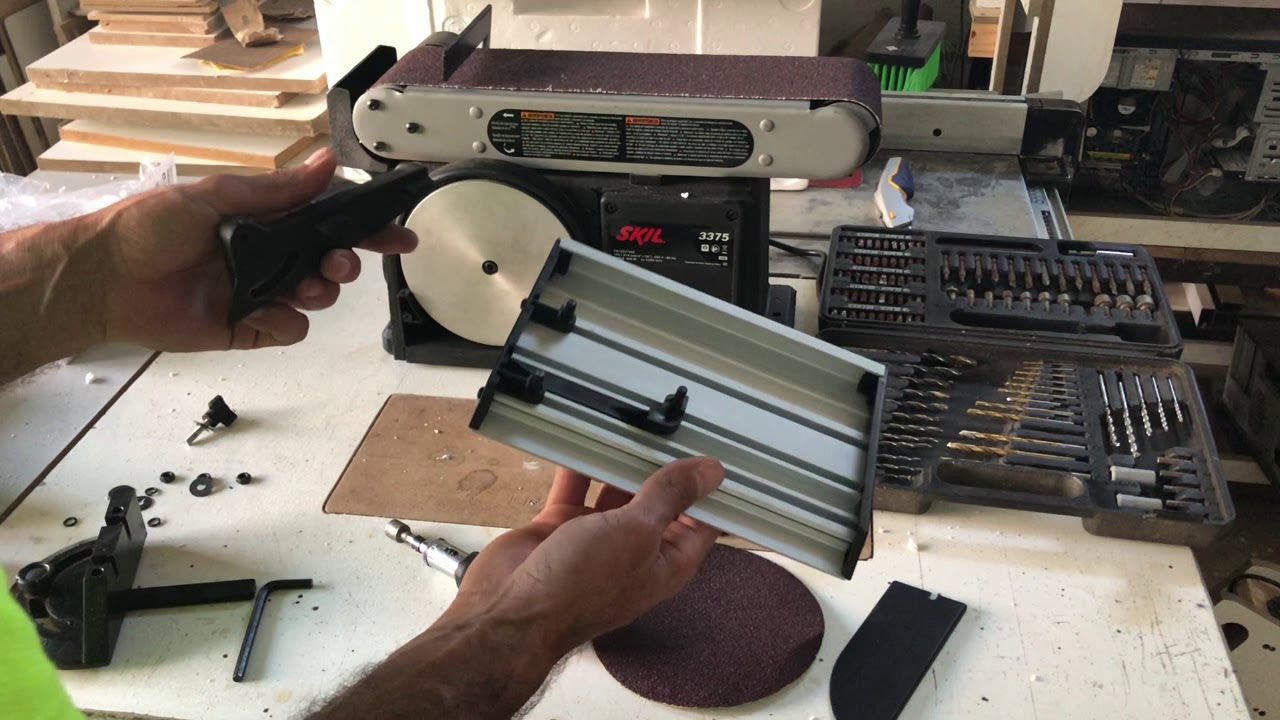 Comprei uma lixadeira de bancada combinada da skil 3375 lixadeira de cinta e disco