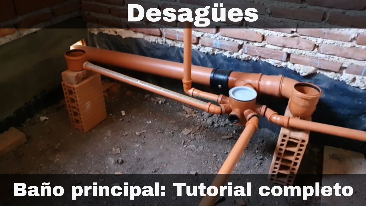 Instalando los desagues de una casa: Baño en planta alta
