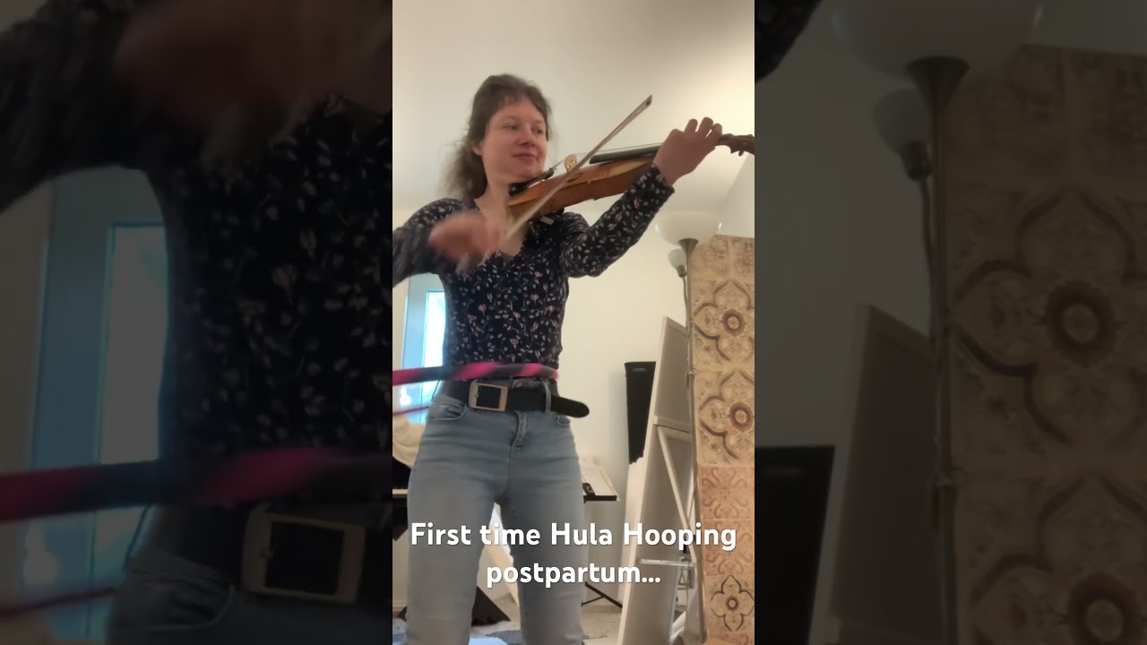 My first time hula hooping after having a baby&hellip;do you recognize the piece? #musicianslife