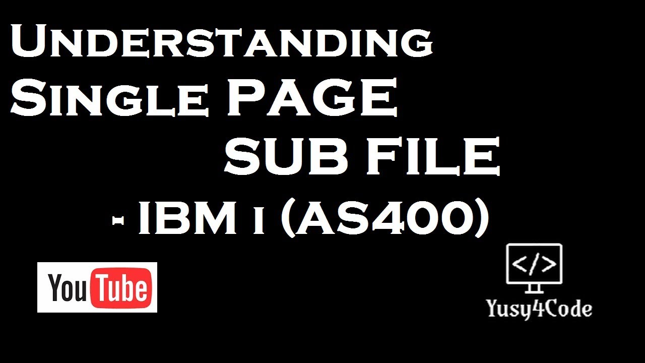 Introduction to Single Page Sub file in IBM i