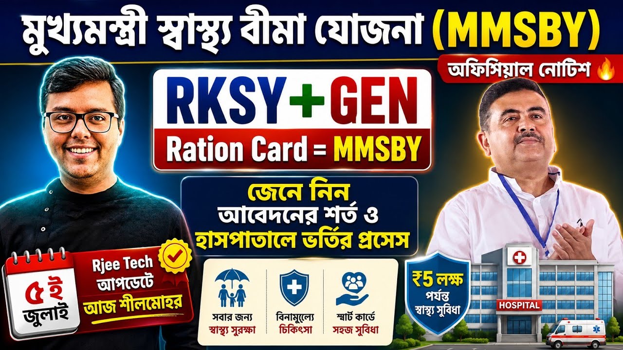 মুখ্যমন্ত্রী স্বাস্থ্য বীমা যোজনার অফিসিয়াল নোটিশ: MMSBY: WB Mukhyamantri Swasthya Bima Online Apply