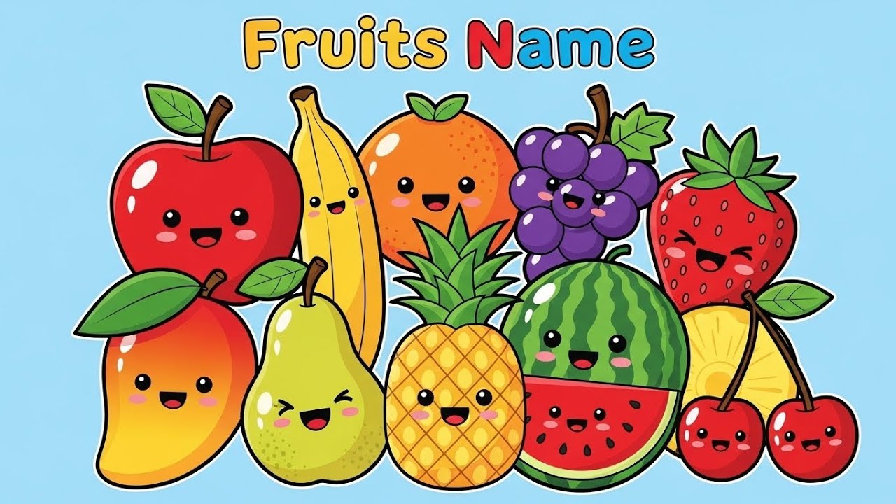 Learn Fruit Names for Kids 🍎 | Fun Fruit Story | Kids Story School