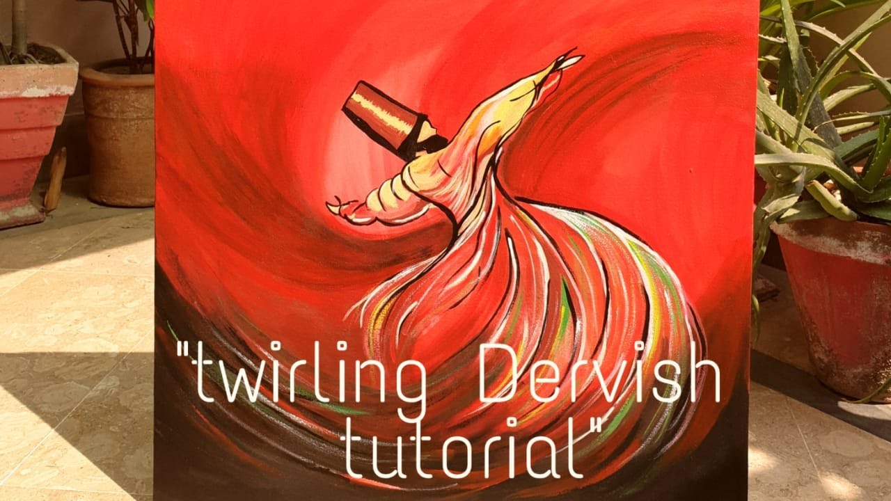 Twirling Dervish Acrylic Painting Tutorial (TIPS AND TRICKS)