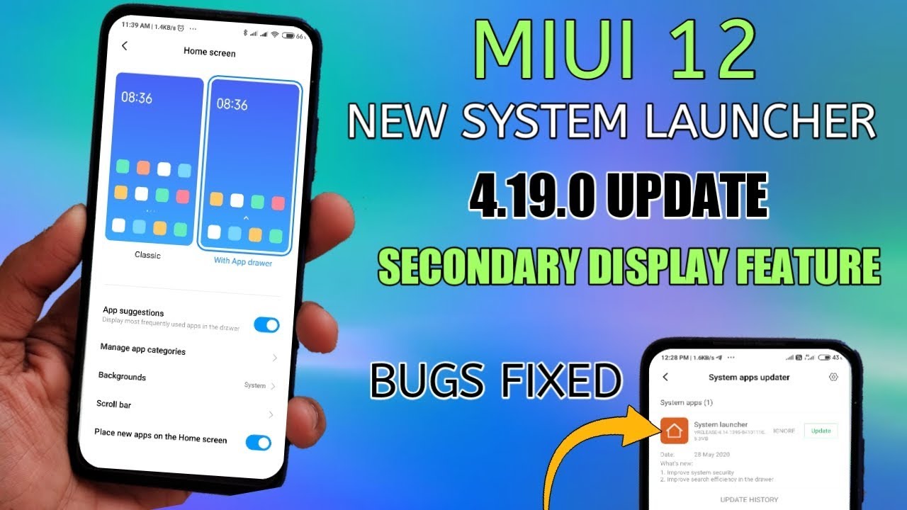 MIUI 12 System Launcher 4.19.0 Update New Feature & Bugs Fix