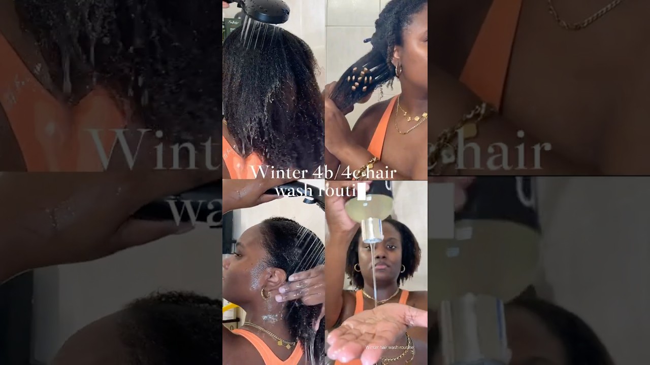 how to : 4c/4b  hair winter hydrating wash routine. #4chairstyles #washroutine #4chair #naturalhair