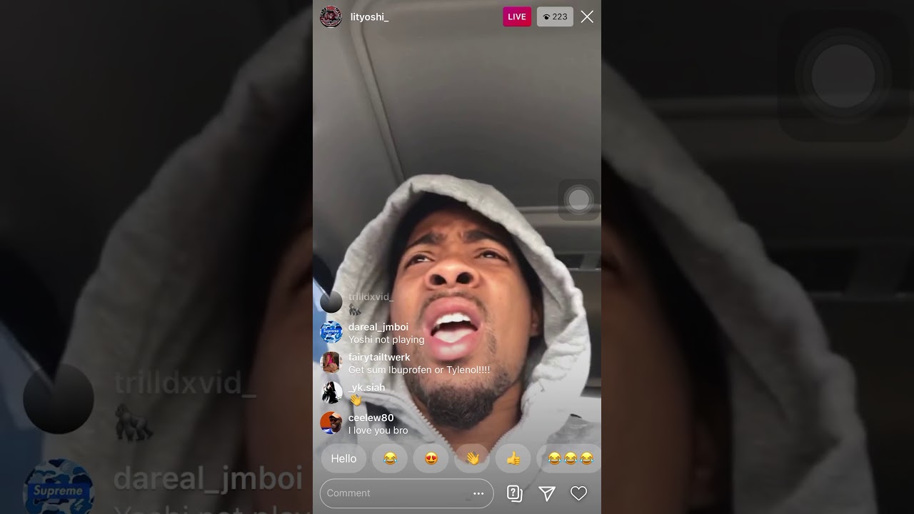 Lit Yoshi says he’s getting a headache because people hiding from him & responds to him about to die