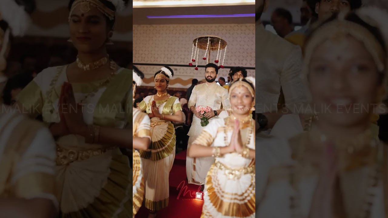 Kathakali & Mohiniyattam | Kerala Wedding | Malik Events | Couple Entry | Kannur | Event Management