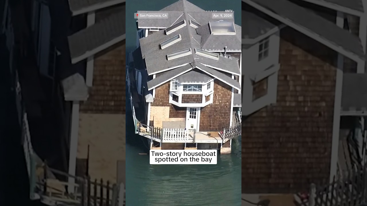 Two-story houseboat spotted on the bay