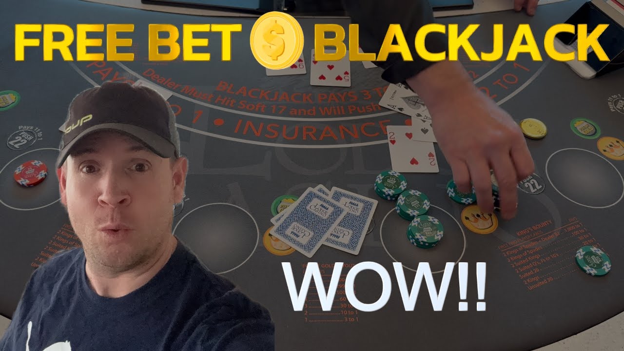 Free Bet Blackjack!  Playing 2 Hands Turned On The Heater! BIG Side Bets! #blackjack #casino #money