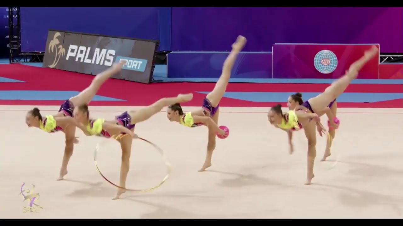 Bulgaria Group 3 Balls 2 Hoops Qualification (17.900) 2025 World Cup Sofia #rhythmicgymnastics