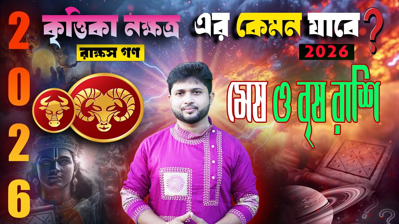 2026 । নতুন বছর কেমন যাবে কৃত্তিকা নক্ষত্রের? krittika Nakshatra ।কৃত্তিকা নক্ষত্র, নর গন, মেষ রাশি।