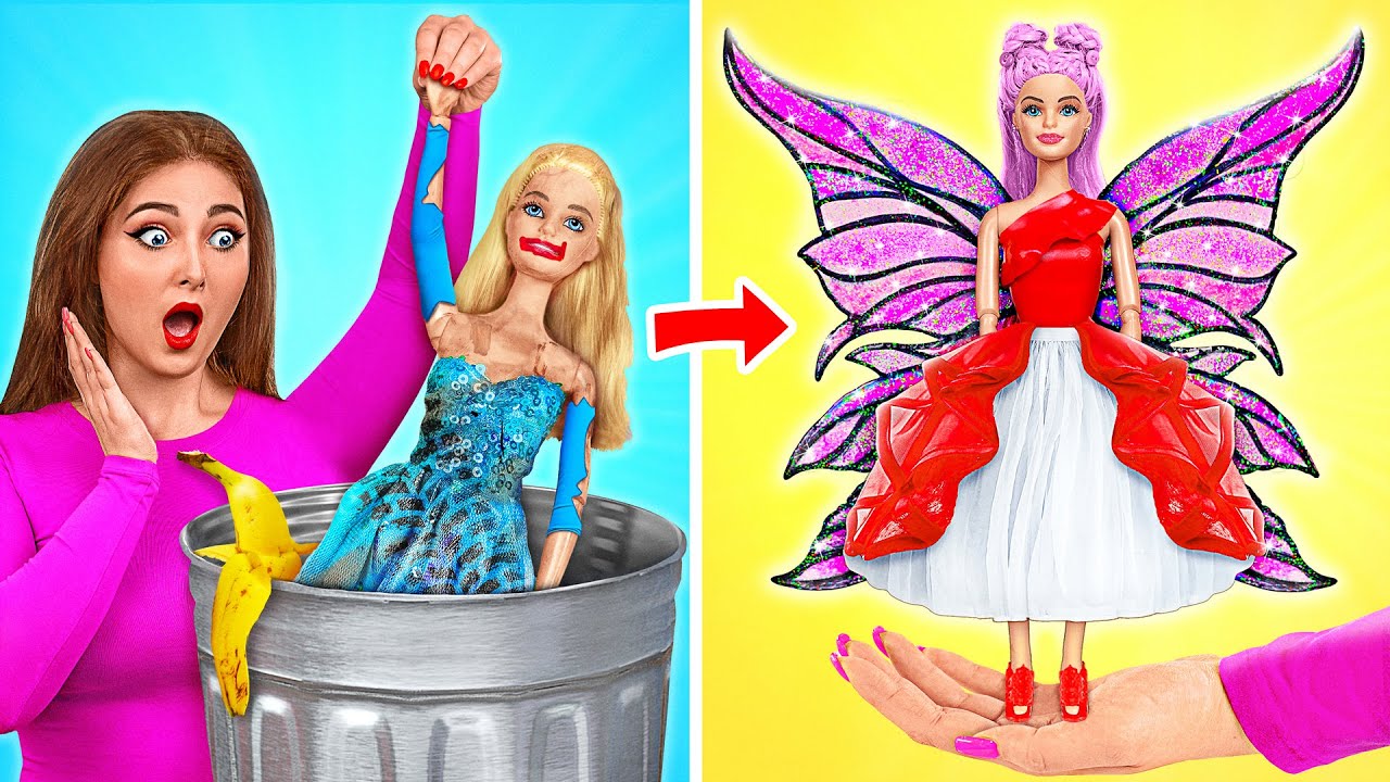 Barbie Perdi&oacute; su Zapatilla | Transformar la Mu&ntilde;eca Barbie en un Hada por Multi DO Smile
