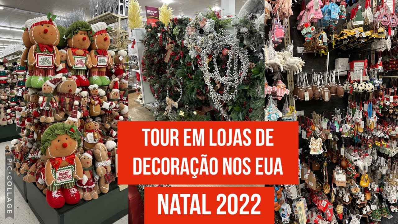 Tour em lojas de decoração nos EUA - Decorações de Natal 2022